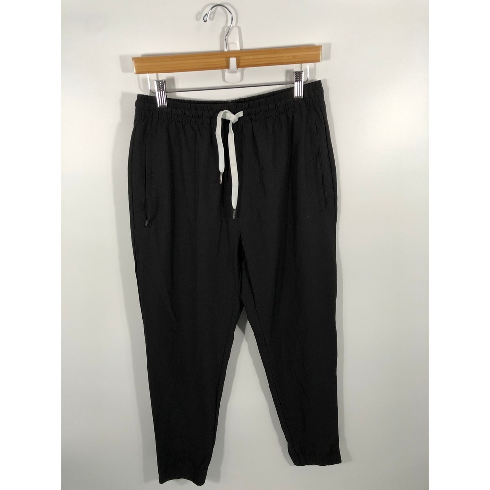 Cove USA Jogger Pants Mens 30x28 Black Stretch Zip Pockets Moisture Wicking